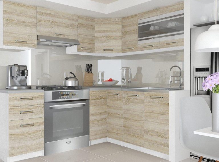 Meble kuchenne 360 cm dębowe dąb wotan dąb sonoma z blatem Producent TOR LIDIA/5/WT/DS/0/F