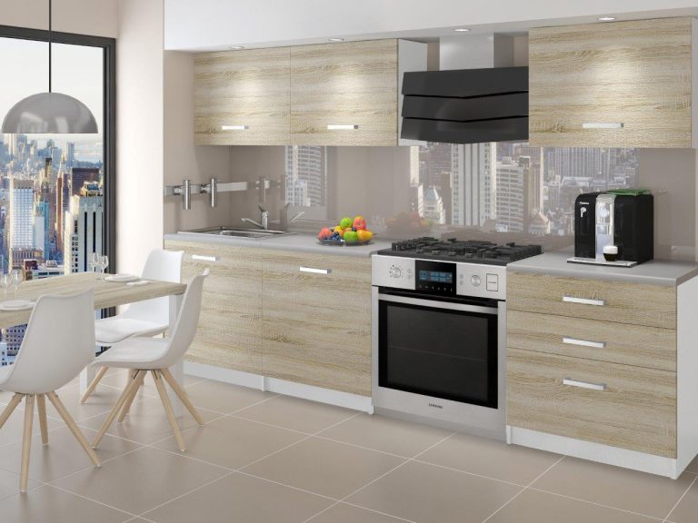 Meble kuchenne 180 cm dębowe dąb wotan dąb sonoma z blatem Producent TOR NEPTUN/2/WT/DS/0/P