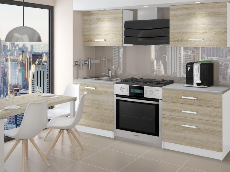 Meble kuchenne 120 cm dębowe dąb wotan dąb sonoma z blatem Producent TOR SATURNO/2/WT/DS/0/P