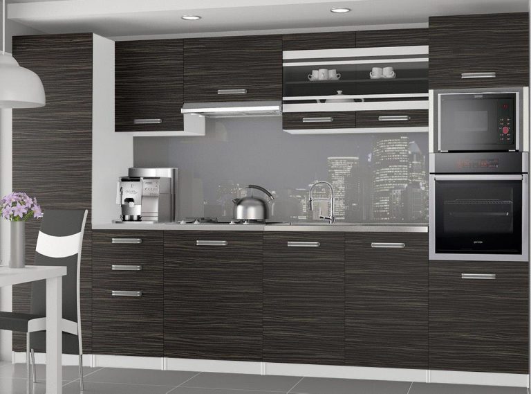 Meble kuchenne 300 cm czarne heban ciemne bez blatu Producent TOR SYNTKA/5/WT/HK/BB/F