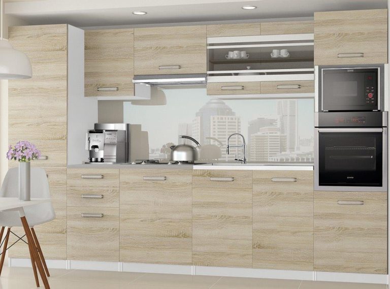 Meble kuchenne 300 cm dębowe dąb wotan dąb sonoma z blatem Producent TOR SYNTKA/5/WT/DS/0/F