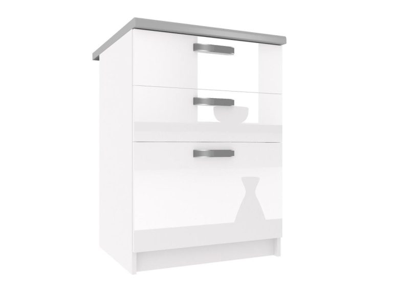 Szafka kuchenna stojąca bez blatu z szufladami INF SDSZ60/1/WT/W/0/F