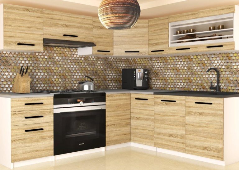 Meble kuchenne 360 cm dębowe dąb wotan dąb sonoma bez blatu Producent TOR LIDIA2/3/WT/DS/BB/B1