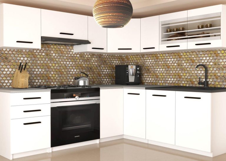 Meble kuchenne 360 cm białe mat z blatem Producent TOR LIDIA2/4/WT/WT/0/B1