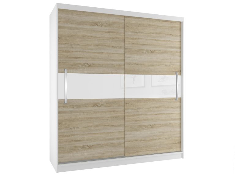 Szafa przesuwna 133 cm dębowa dąb wotan dąb sonoma Producent SI SZP2/2/W/DS/W/UU