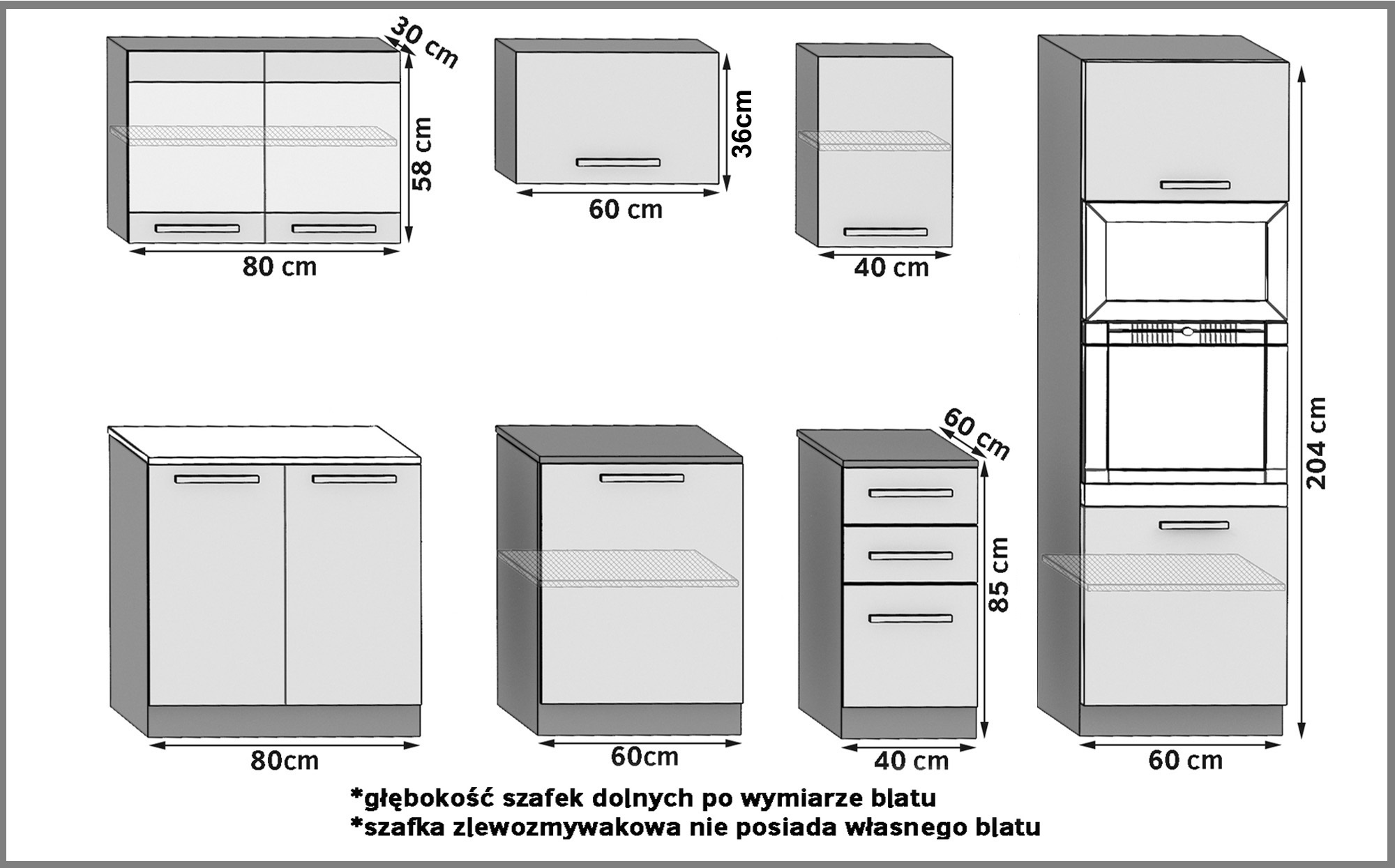 Meble kuchenne 240 cm białe połysk z blatem Producent INF PAULA2/4/WT/W/0/B1