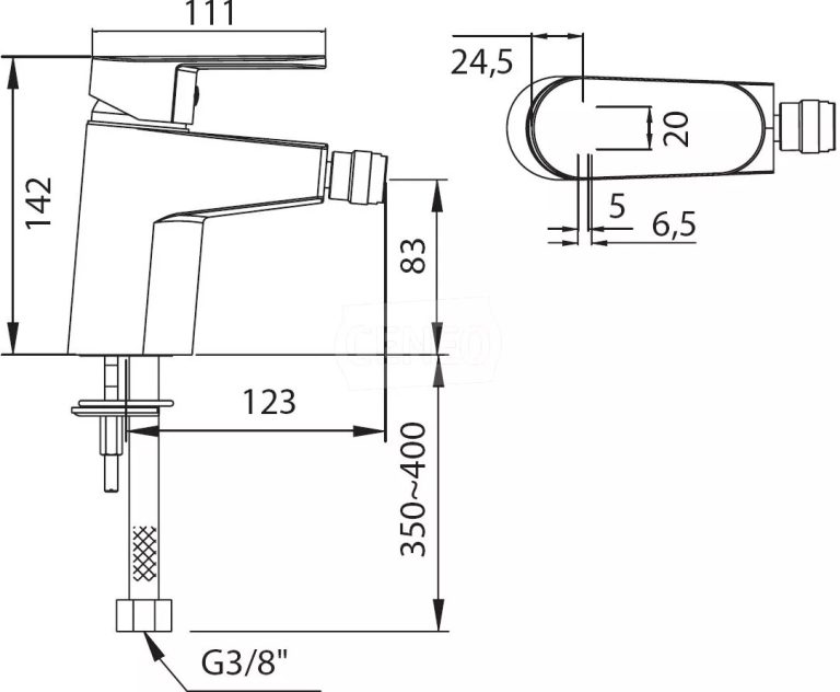 Bateria bidetowa FERRO TURYN 004