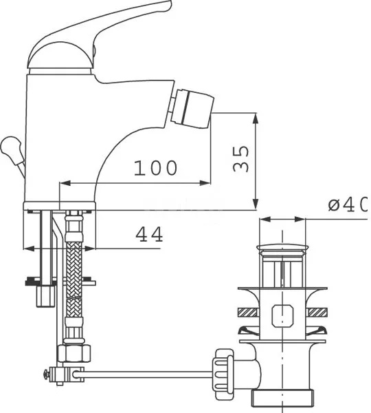 Baterie bidetowe FERRO TURYN 011