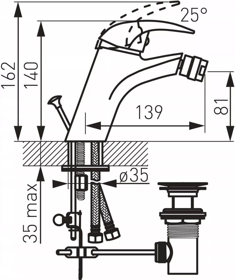 Bateria bidetowa FERRO TURYN 012