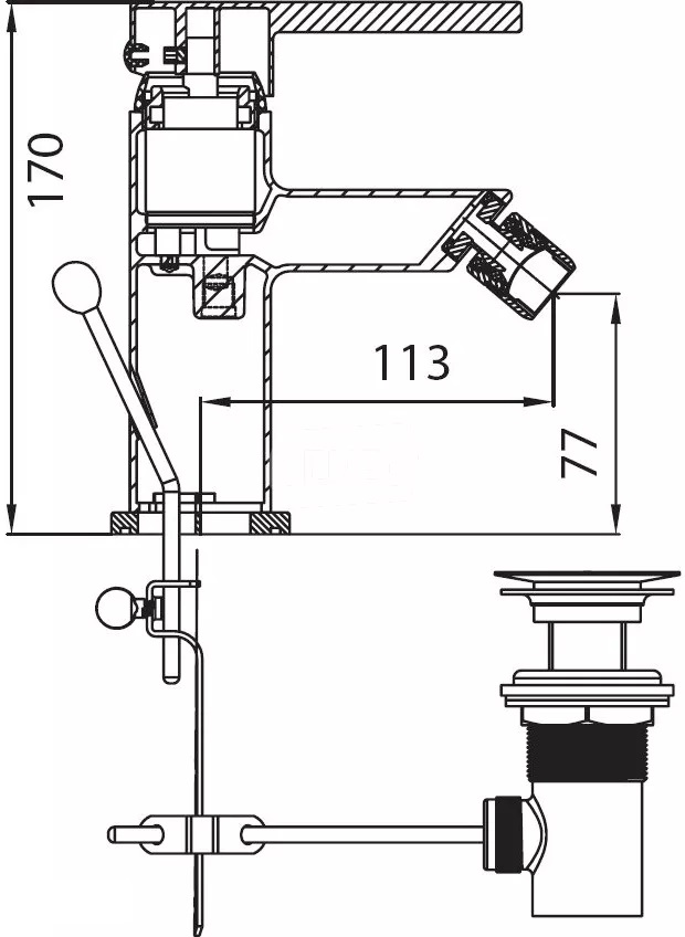 Bateria bidetowa FERRO TURYN 013