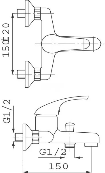 Bateria wannowo-prysznicowa FERRO MILANO 001