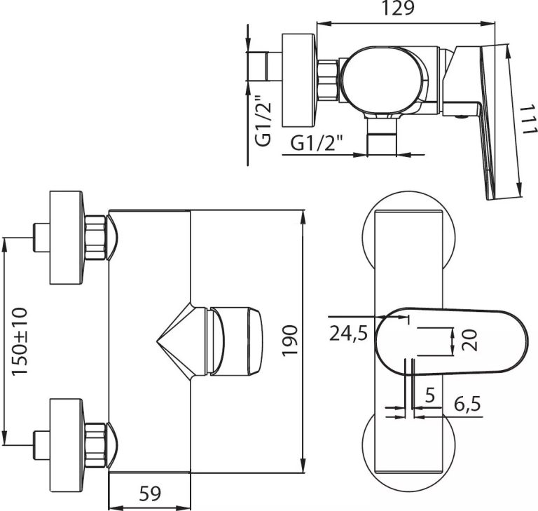 Bateria prysznicowa FERRO MILANO 005