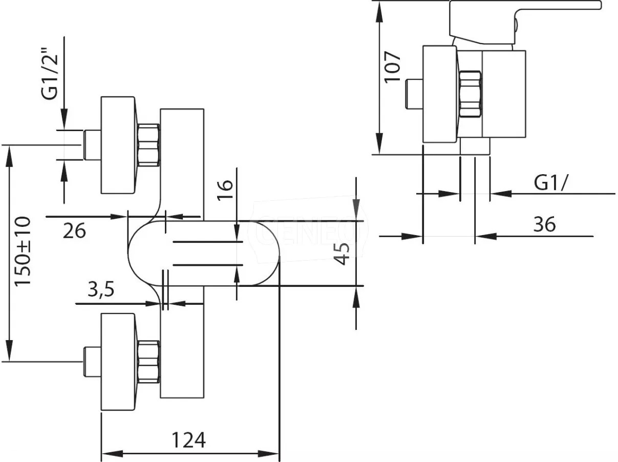 Bateria prysznicowa FERRO MILANO 009