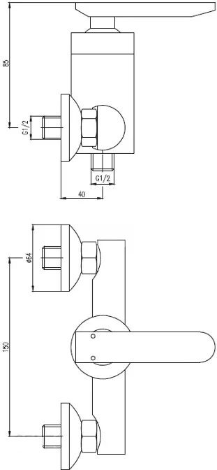 Bateria prysznicowa DEANTE MILANO 010