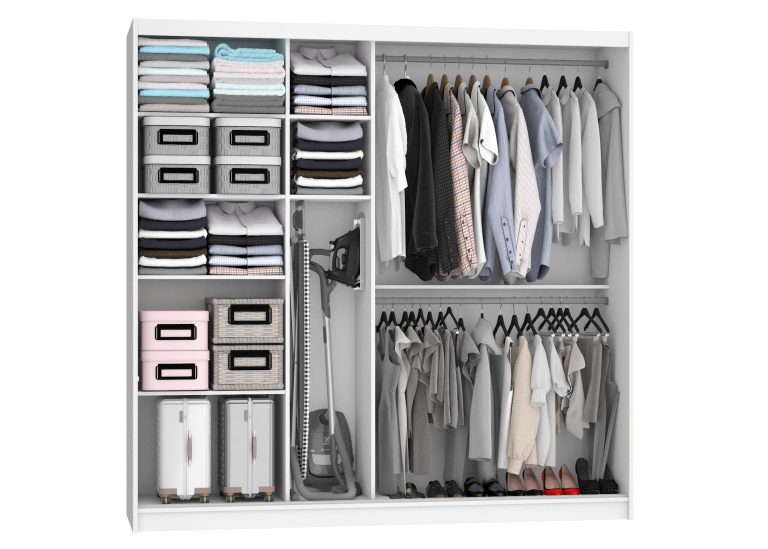 Szafa przesuwna 200 cm z lustrem czarna heban ciemna Producent MV SZP1/2/B/HK/W/HI