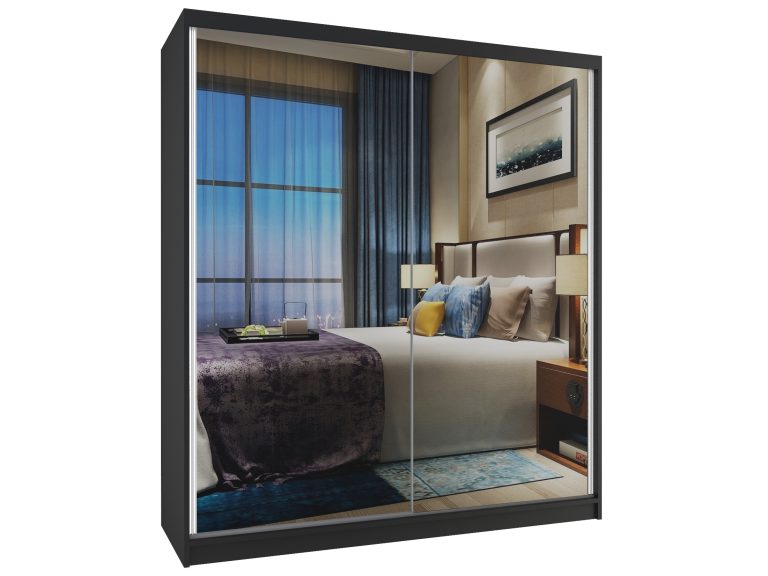 Szafa przesuwna 133 cm z lustrem Producent M SZP2/2/B/WI/L/HI