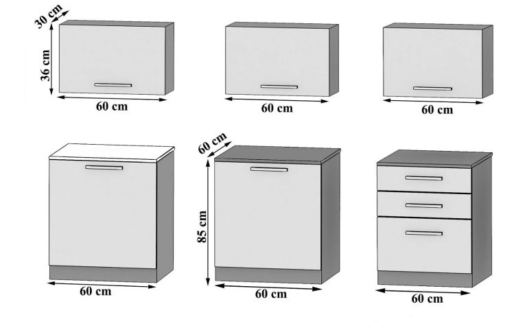 Meble kuchenne 180 cm białe mat bez blatu Producent TOR LAURENTINO2/3/WT/WT/BB/B1