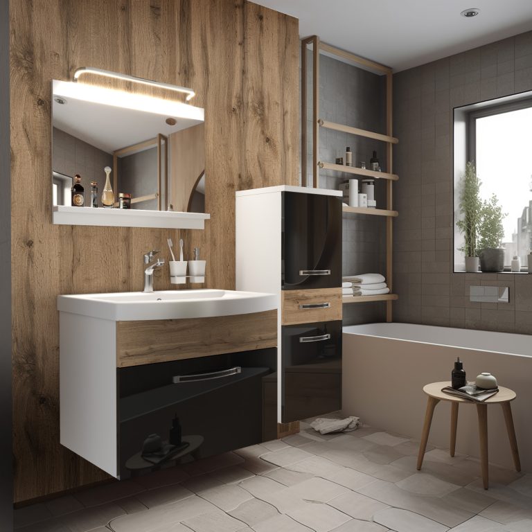 Zestaw mebli łazienkowych Glamour 57 GLA PM 3/0/W/BDW/0/MB/PP