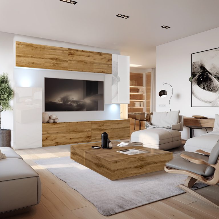 Meblościanka Nexum 124 NEX 8/0/W/DWWWDW/0/0/PP