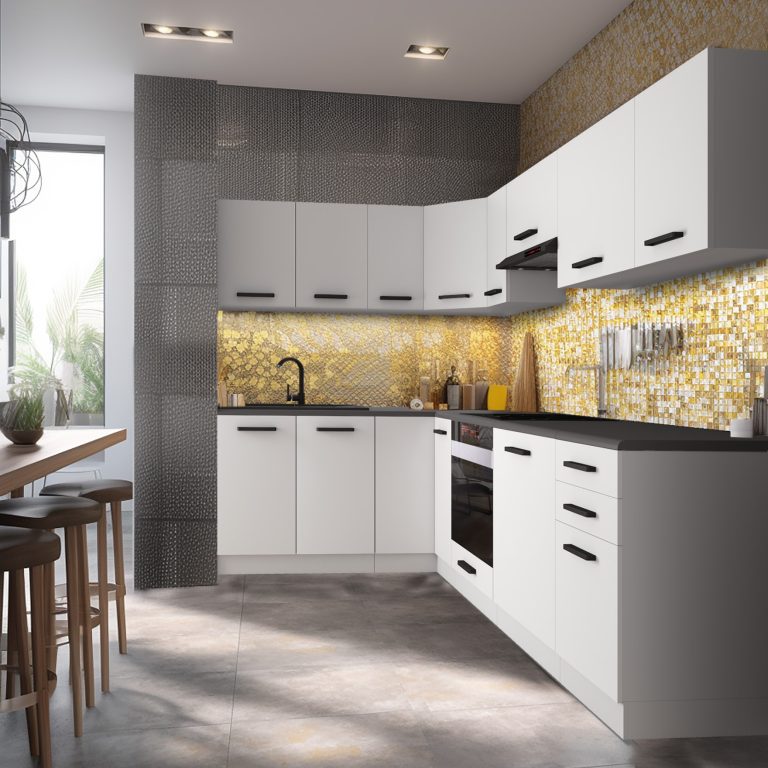 Meble kuchenne Premium Full Version 420 cm białe mat z blatem Producent TOR JANET/0/WT/WT/B/B1