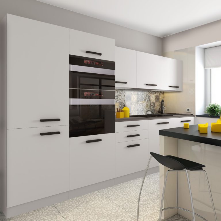 Meble kuchenne Premium Full Version 300 cm białe mat z blatem Producent TOR GRACE/0/WT/WT/B/B1