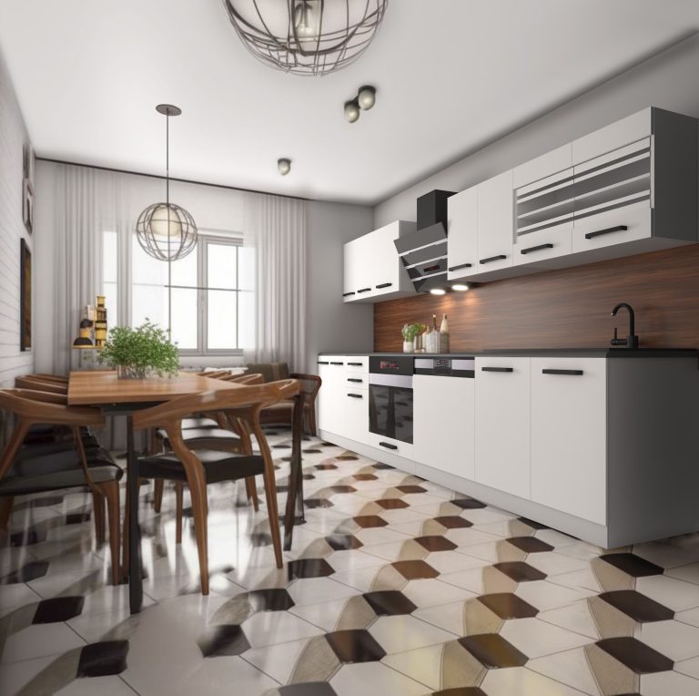 Meble kuchenne Premium Full Version 300 cm białe mat z blatem Producent TOR LUCY/0/WT/WT/B/B1