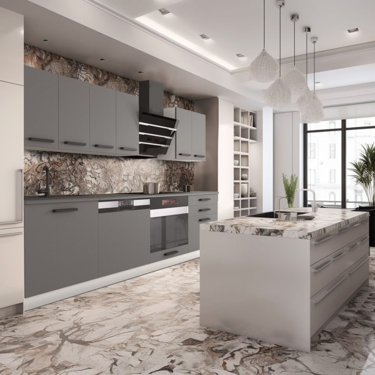 Meble kuchenne Premium Full Version 240 cm szare antracyt grafitowe z blatem Producent TOR SUSAN/0/WT/SR/B/B1