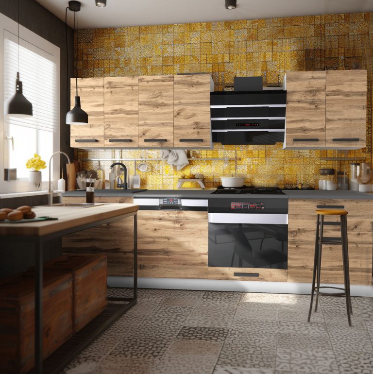 Meble kuchenne Premium Full Version 240 cm dębowe dąb wotan dąb sonoma z blatem Producent TOR SUSAN/0/WT/DW/B/B1