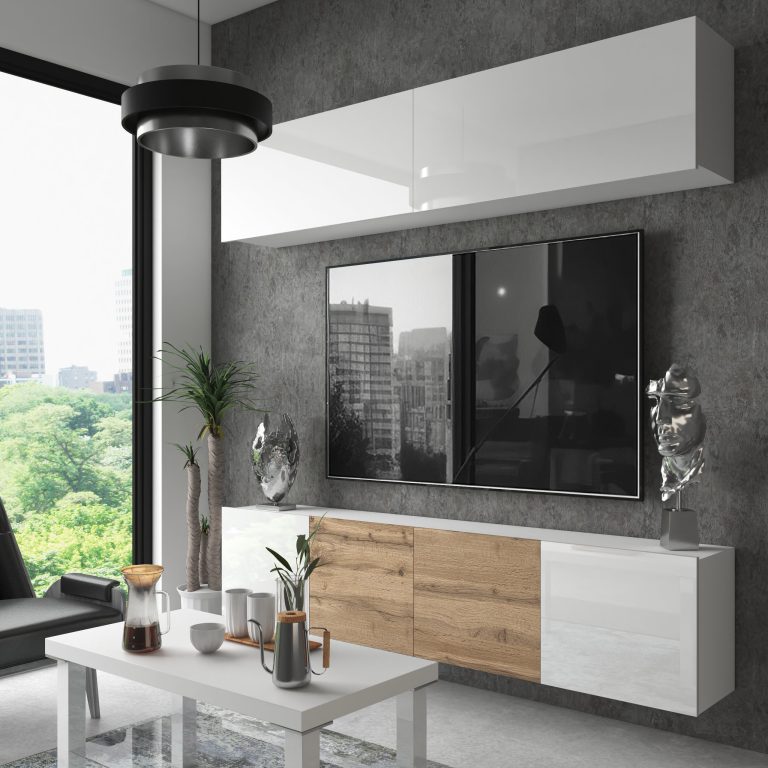 Meblościanka Nexum 91 NEX 6/0/W/WWDW/0/0/PP