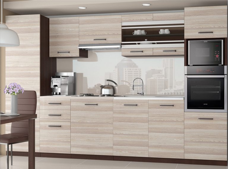 Meble kuchenne 300 cm akacja treviso z blatem Producent TOR SYNTKA/0/KN/AT/0/F