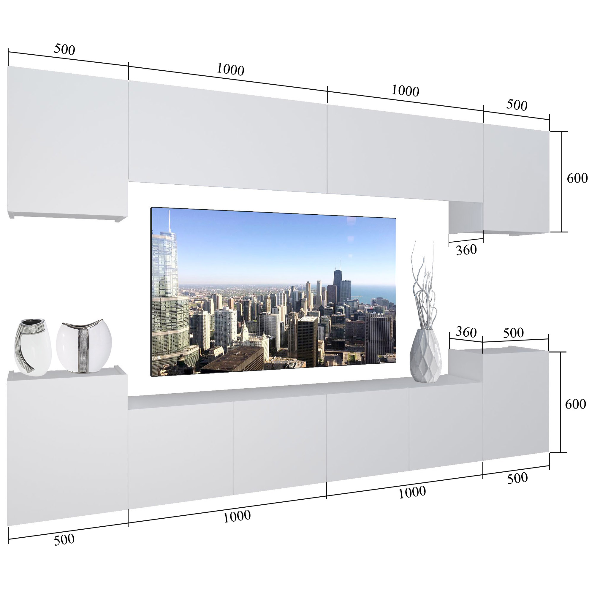 Meblościanka Nexum 67 NEX 4/0/W/BDW/0/0/PP