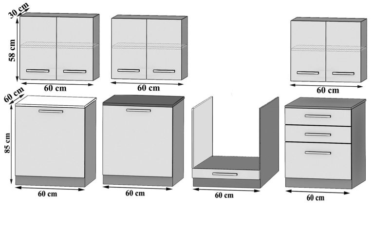 Meble kuchenne 240 cm Akacja Treviso z blatem Producent TOR NIVONA/0/KN/AT/0/B