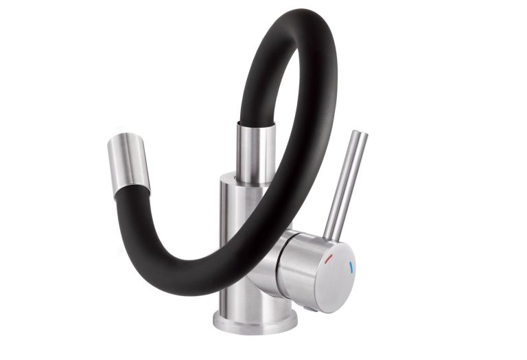 Zestaw PROMOCYJNY zlew + bateria z giętą wylewką ZQZ S513 / BOC B720