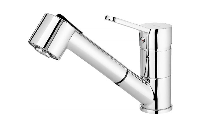 Zestaw PROMOCYJNY zlew stalowy + bateria z wyciąganą wylewką ZEX 011A / BDN 071M