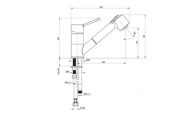 Zestaw PROMOCYJNY zlew stalowy + bateria z wyciąganą wylewką ZEX 011A / BDN 071M