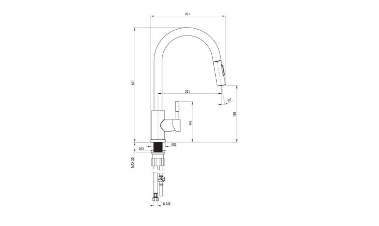 Zestaw PROMOCYJNY zlew + bateria z wyciąganą wylewką ZQZ S11A / BBM F72M