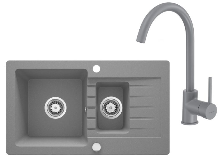 Zestaw PROMOCYJNY zlew + bateria ZQZ S513 / BEU S62M