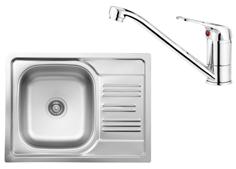 Zestaw PROMOCYJNY zlew stalowy + bateria ZEX 011A / MON 1