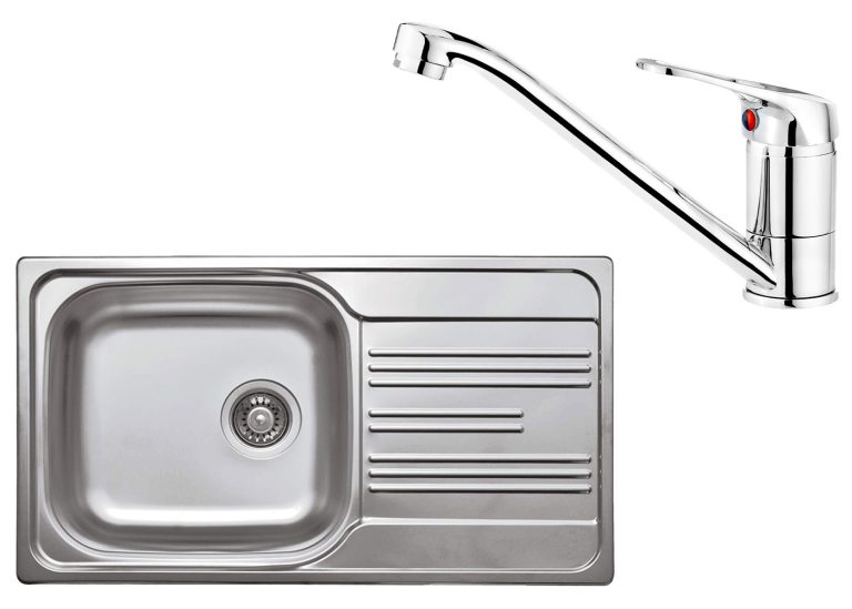 Zestaw PROMOCYJNY zlew stalowy + bateria ZEX 0113 / MON 1