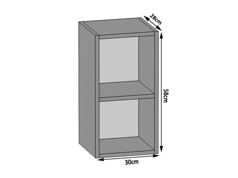 Szafka kuchenna górna 30cm biała SGO30/1/K/WT/1-1