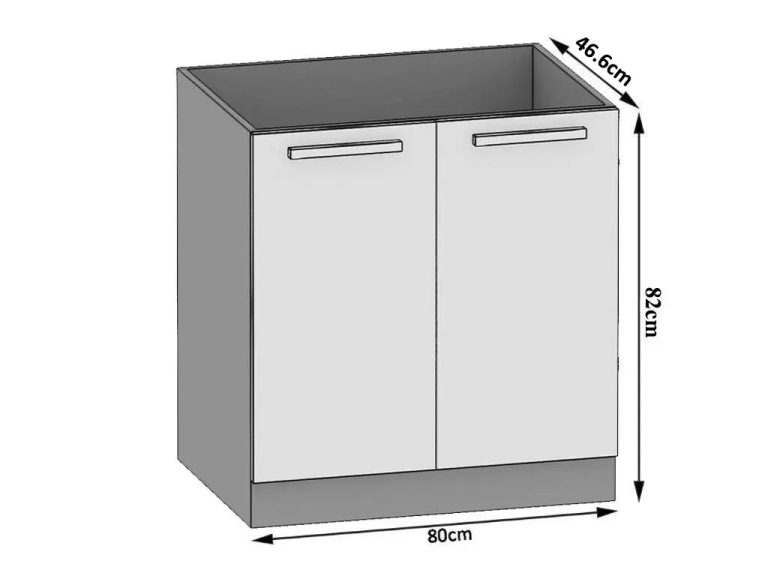 Szafka kuchenna stojąca zlewowa INF SDZ80/0/WT/B/0/B1