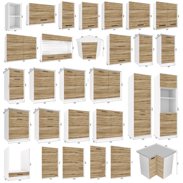 Szafka kuchenna stojąca zlewowa TOR SDZ80/0/WT/DS/0/P/