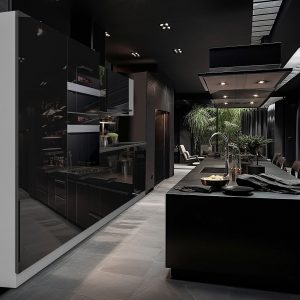 czarna ponadczasowa kuchnia premium
