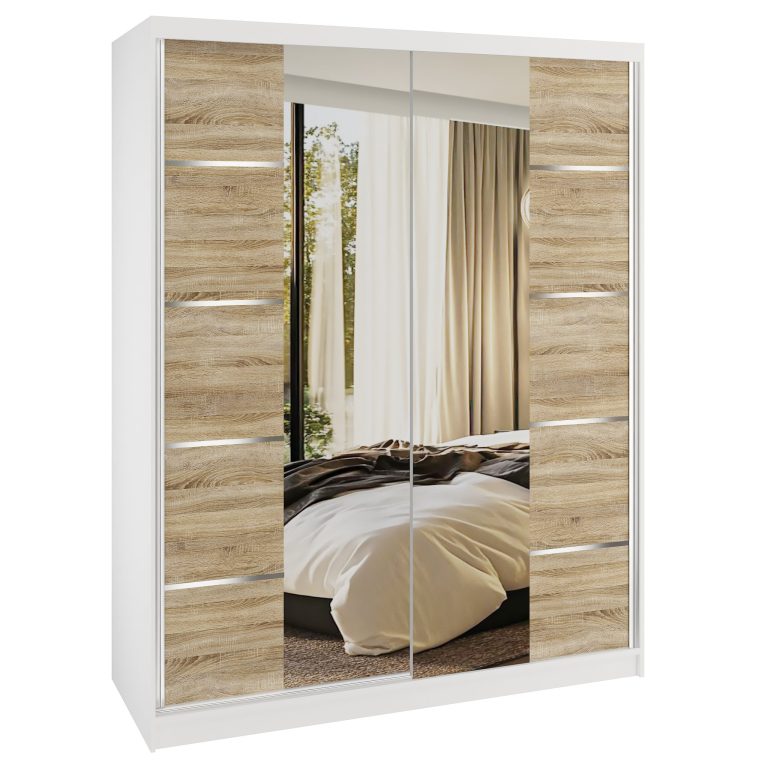 Szafa przesuwna SERENITY 133 cm dąb sonoma mat Producent ME SERENITY SZP6/0/W/DS/0/HIAL