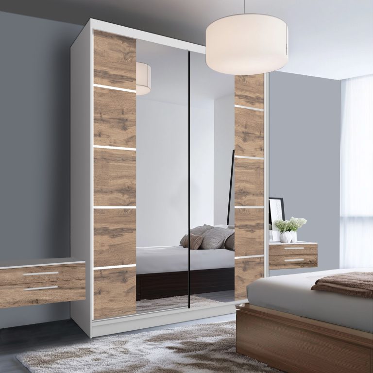 Szafa przesuwna SERENITY 133 cm dąb wotan mat Producent ME SERENITY SZP6/0/W/DW/0/HIAL