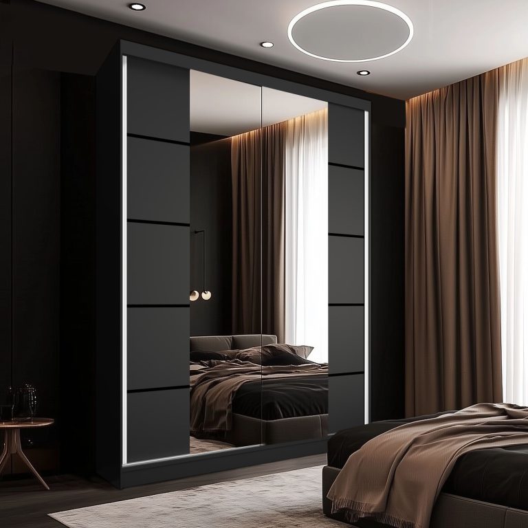 Szafa przesuwna SERENITY 133 cm czarna mat Producent ME SERENITY SZP6/0/B/B/0/HIAL