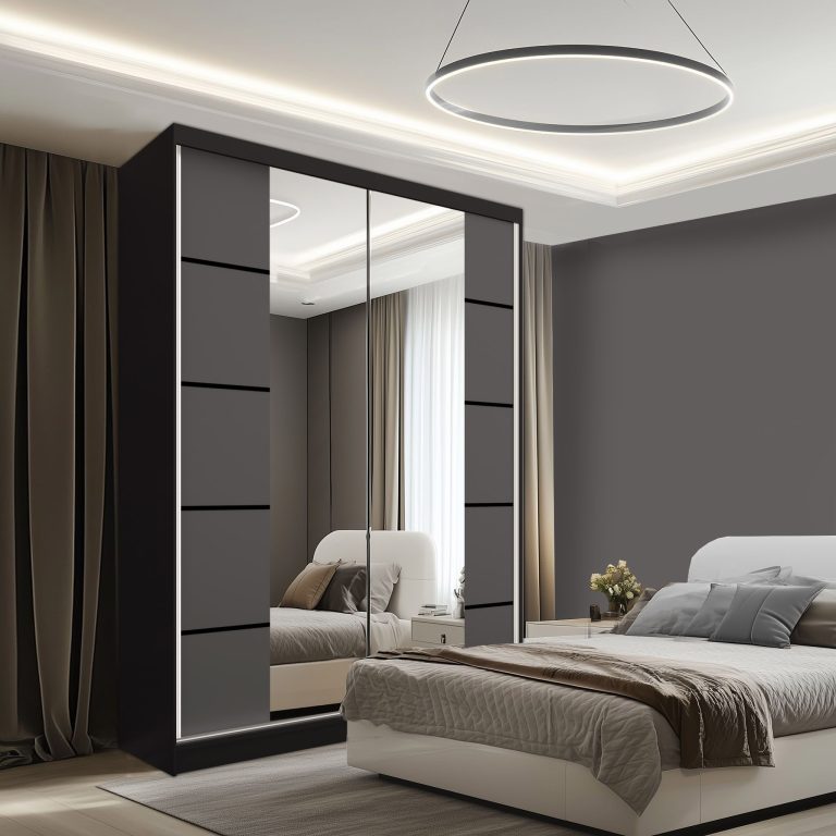 Szafa przesuwna SERENITY 133 cm szara mat Producent ME SERENITY SZP6/0/B/SR/0/HIAL