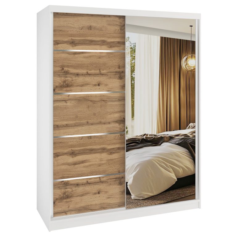 Szafa przesuwna SERENITY 133 cm dąb wotan mat Producent MBP SERENITY SZP6/0/W/DW/0/HIAL