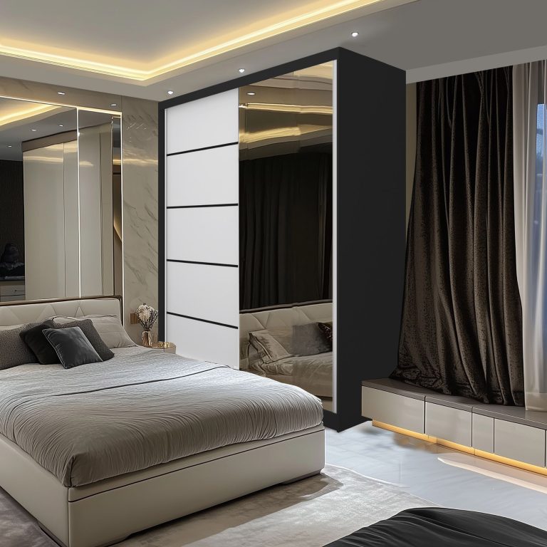 Szafa przesuwna SERENITY 133 cm biała mat Producent MBP SERENITY SZP6/0/B/W/0/HIAL