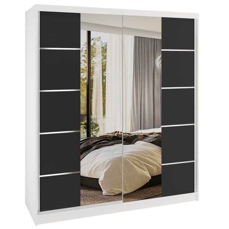 Szafa przesuwna SERENITY 158 cm czarna mat Producent ME SERENITY SZP7/0/W/B/0/HIAL